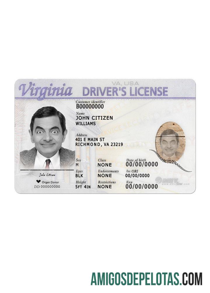 Frente de direção EUA Virgínia modelo